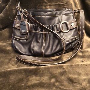 Tignanello Black & Brown Crossbody Bag